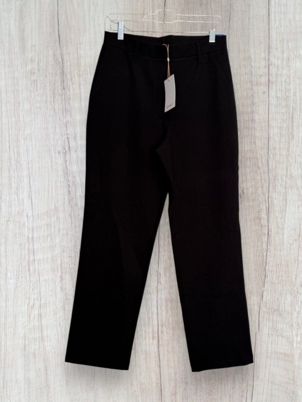 NWT Quince Ultra-Stretch Ponte Straight Leg Pants Black Women’s M